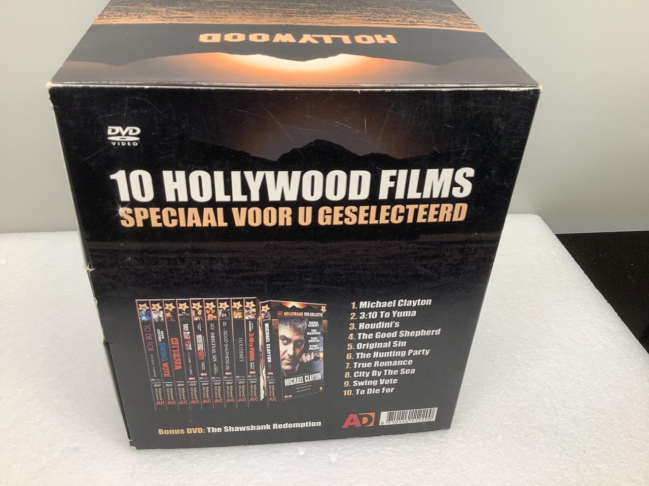 Boxset HOLLYWOOD DVD COLLECTION. 10 top films verzameld.