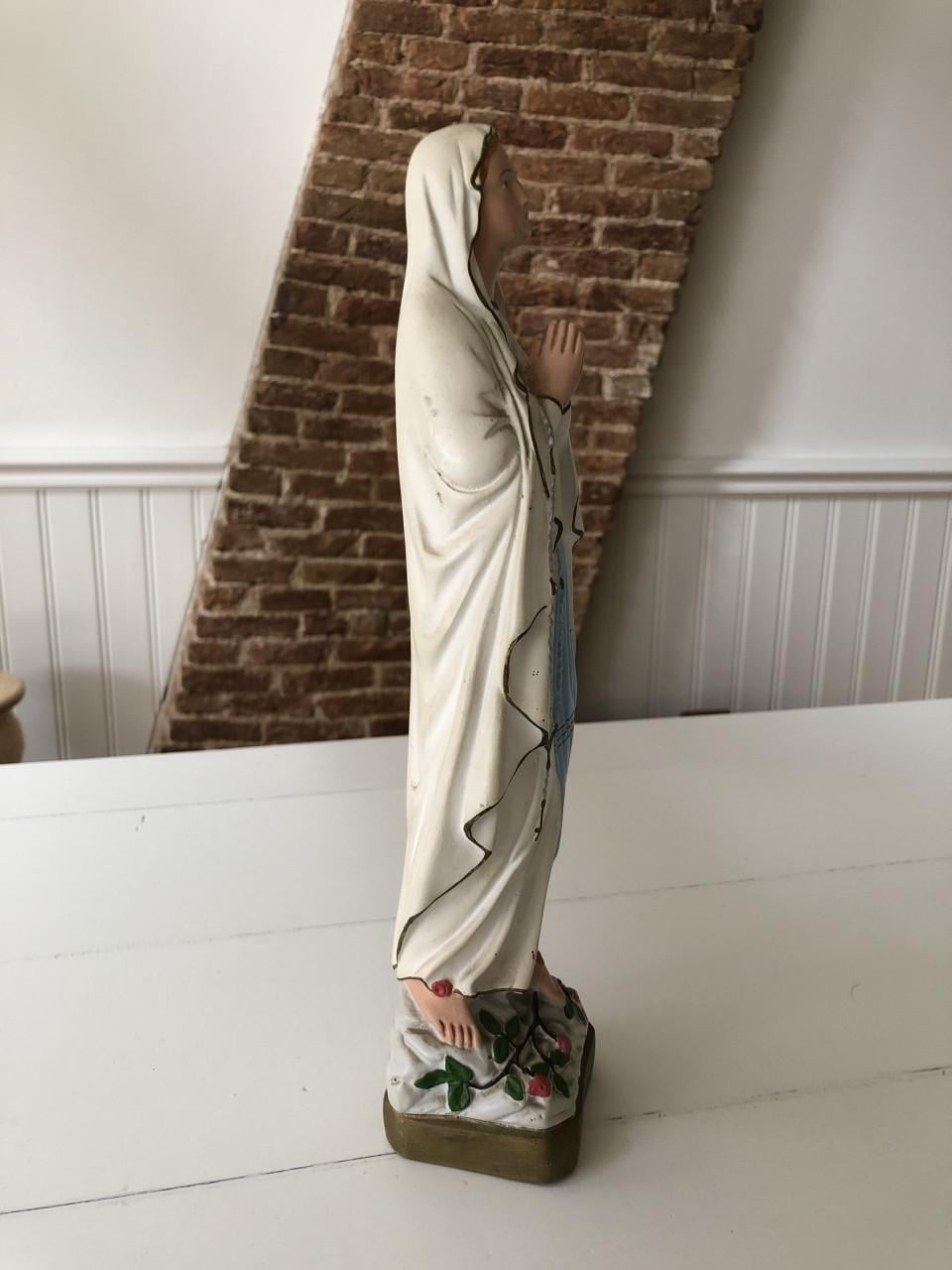 Mooi brocante heilig Maria van Lourdes beeld