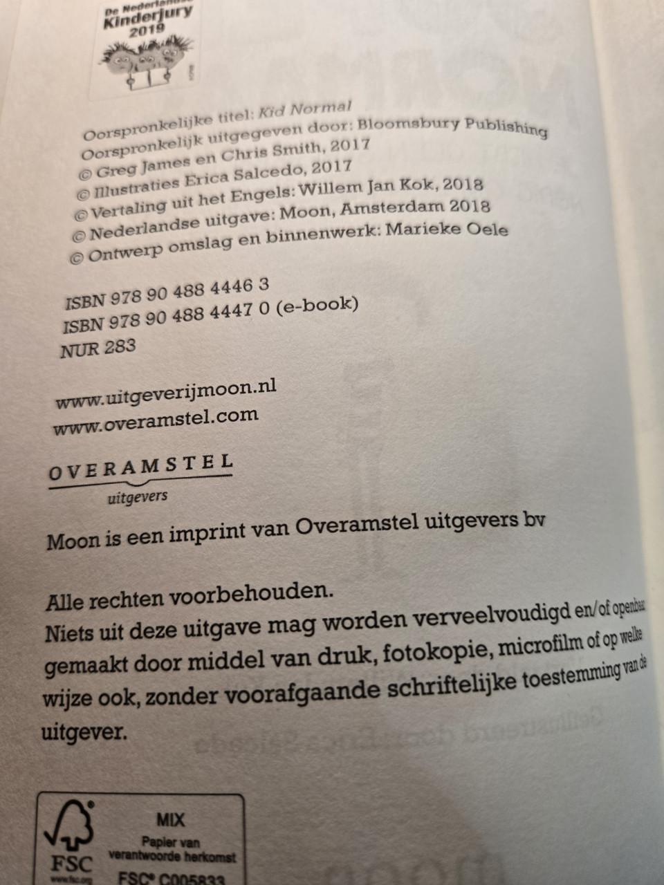 Kinderboek "Super Normaal", geschreven door Greg James en Chris Smith 2018