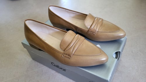 Gabor loafer / ballerina leder, mt 5 1/2 - NIEUW IN DOOS