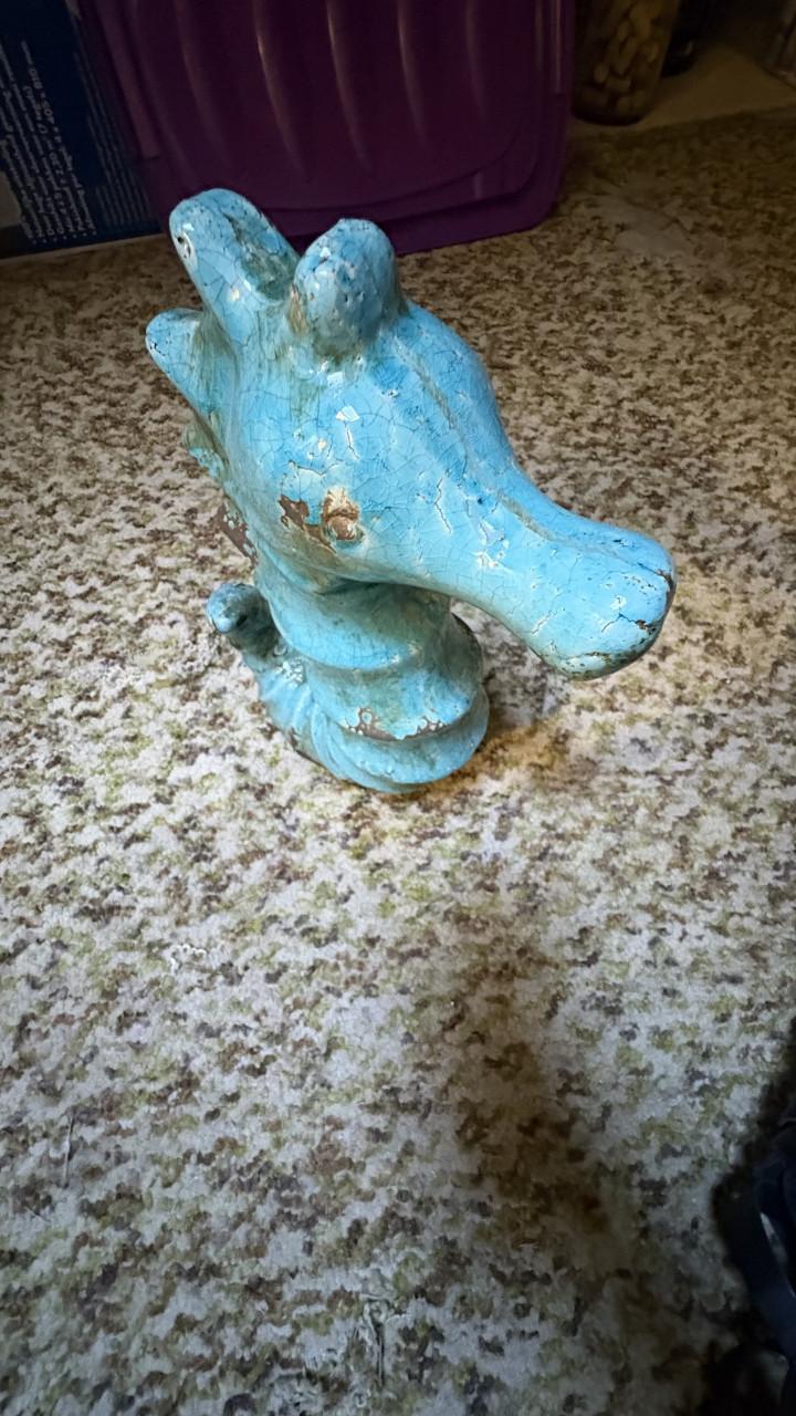 Decoratief Zeepaardje - Turquoise Keramiek