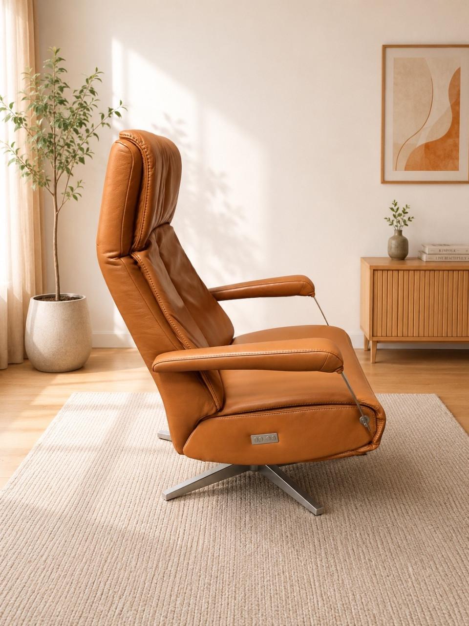 Mooie relax fauteuil met accu, zgan