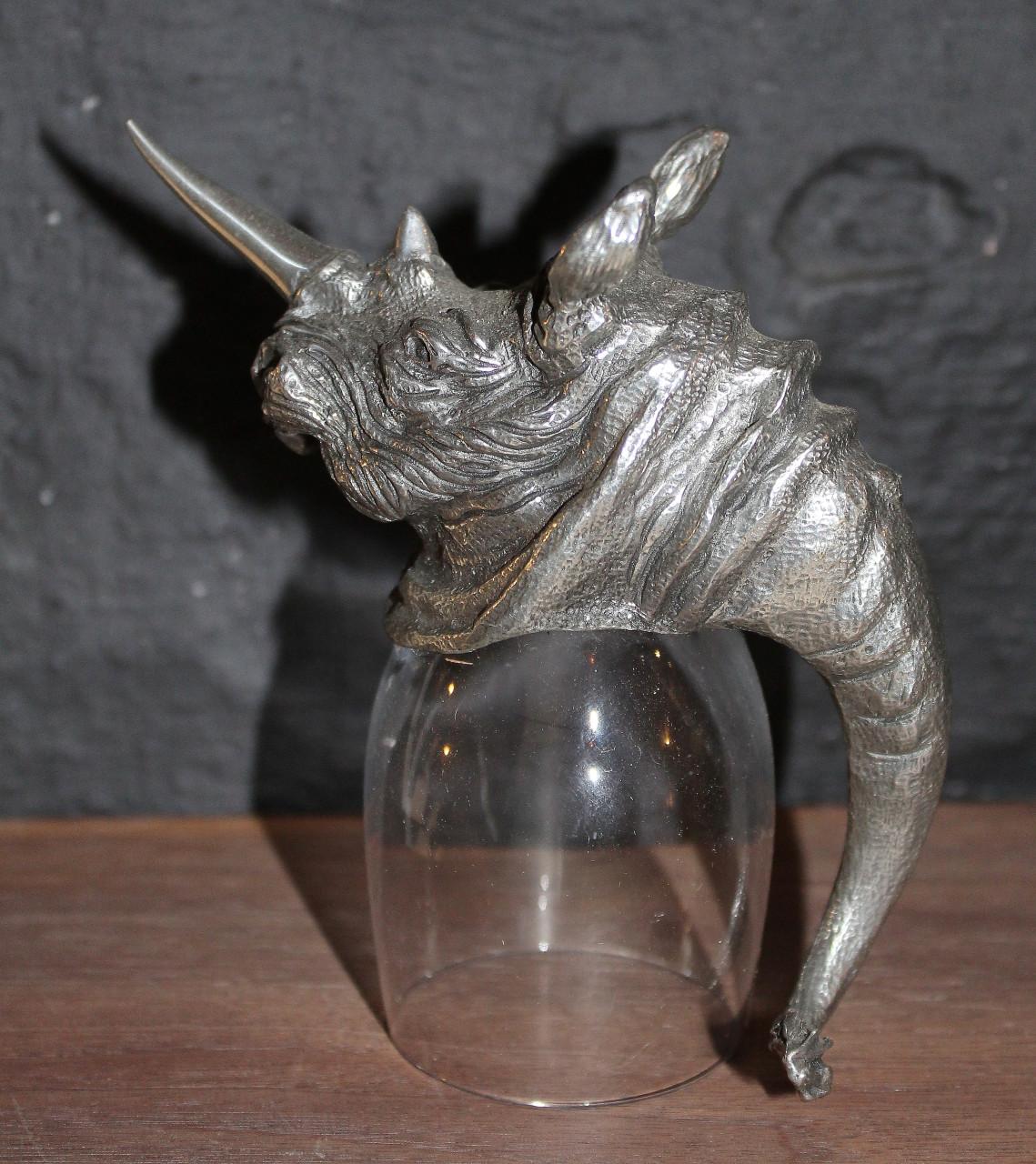 Borrelglas "Frankli Wild" Neushoorn