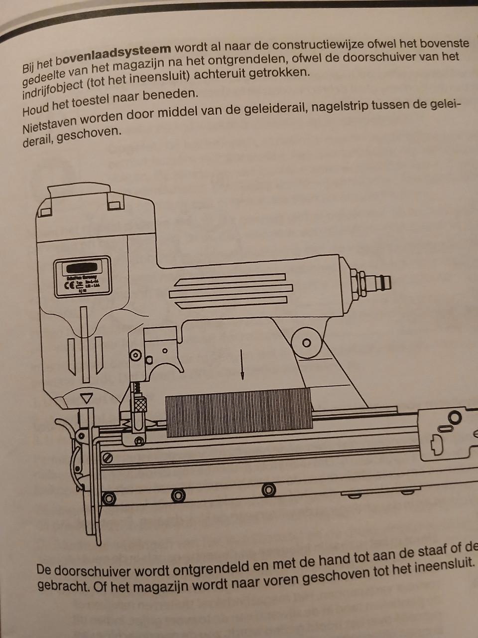 Spijkerpistool op lucht nieuw