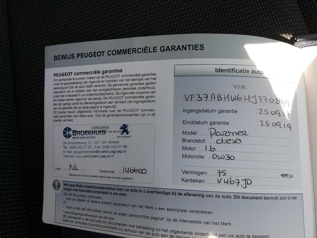 Peugeot Partner gb 120 l1 1.6 bluehdi 75pk 2-zits premium airco | cruise co
