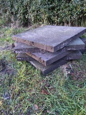 Zwarte terrastegels 60x60  5 stuks