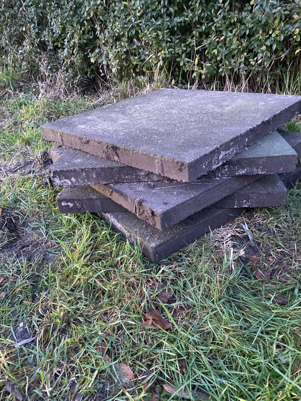 Zwarte terrastegels 60x60  5 stuks