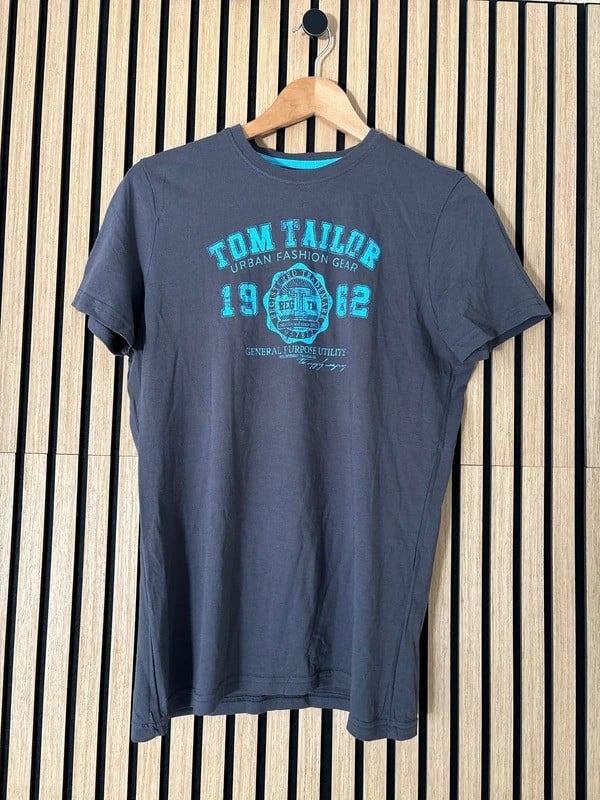 Tom Tailor T-shirt 👕 Grijs met Print – Maat S