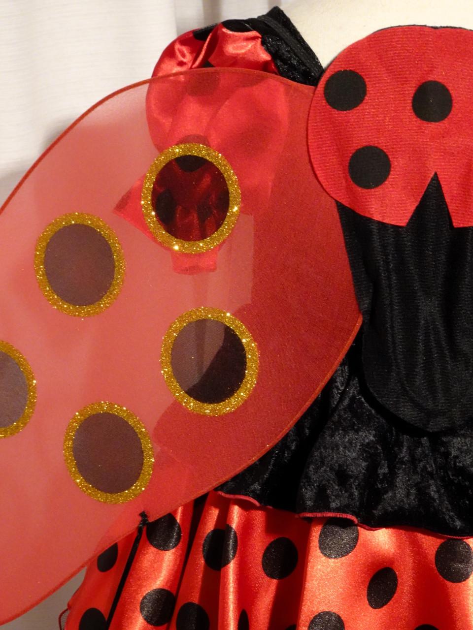 Nieuw Mt. 140-152 Lady Bug Lieveheersbeestje Jurk + Vleugels