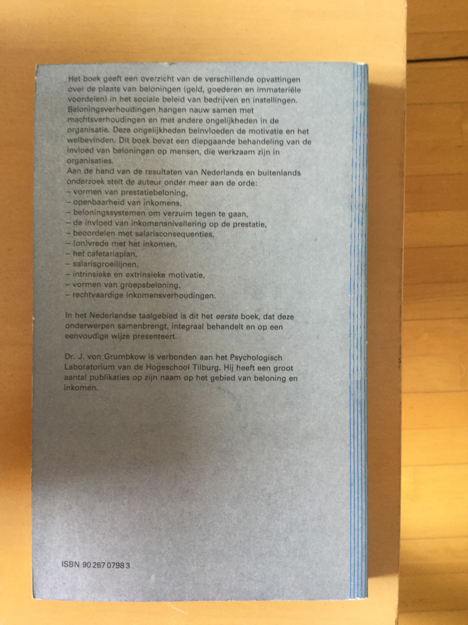J. Von Grumbkow Beloningen in organisaties