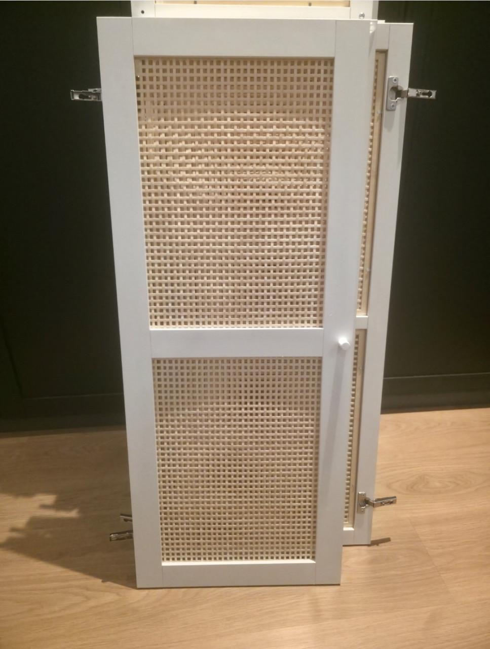 IKEA BILLY HÖGADAL deuren wit/bamboe – 6 stuks