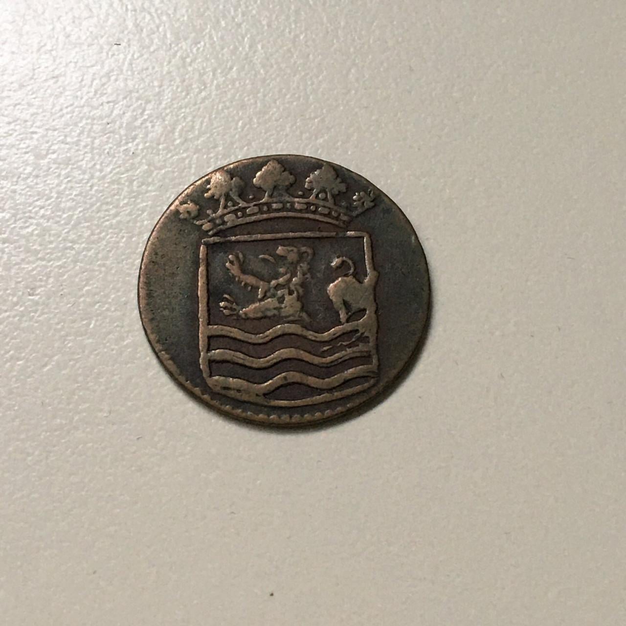 Set van 4 originele 18e-eeuwse koperen VOC-duiten (Zeeland)