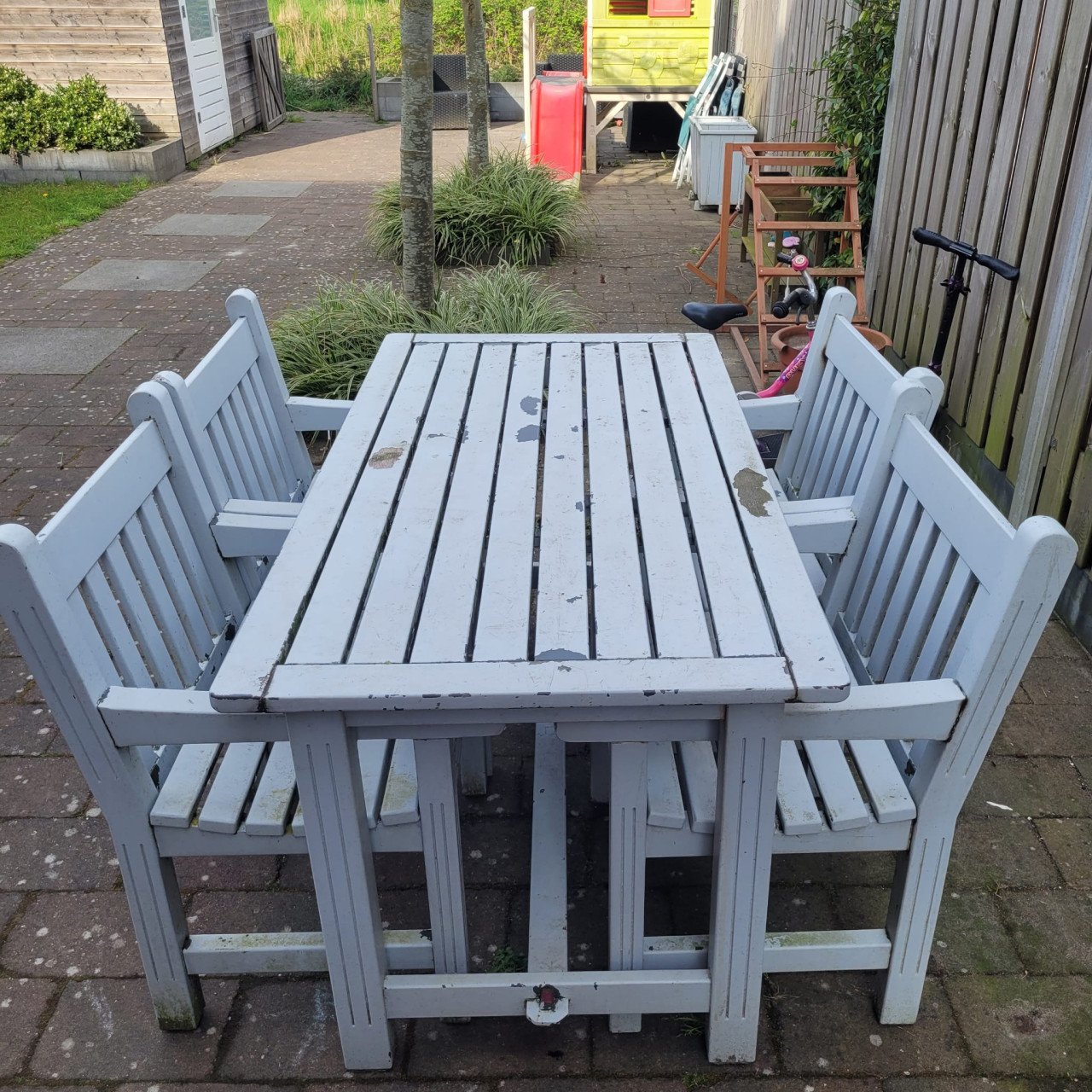 Tuinset hard hout