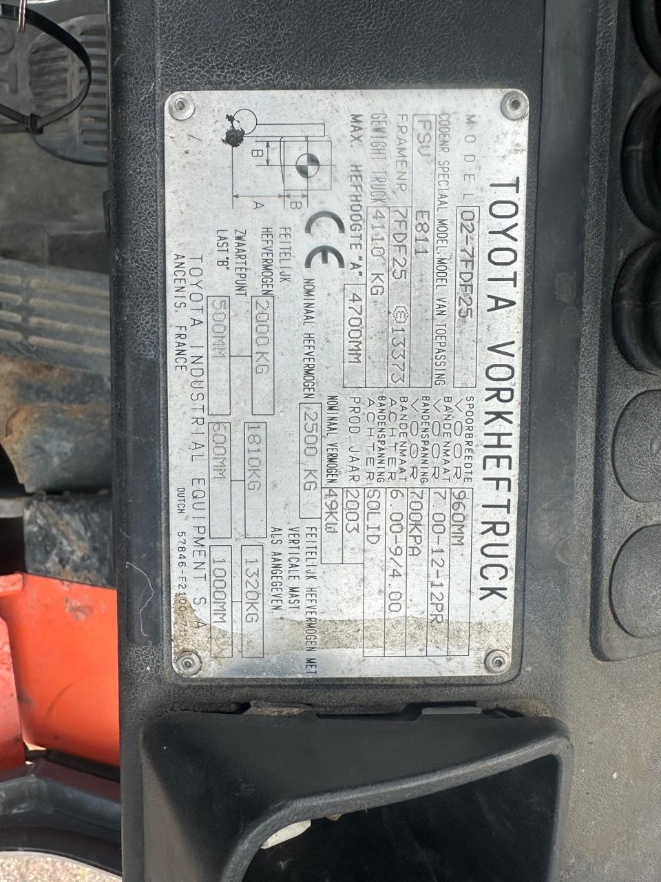 Toyota 02-7fdf 25 heftruck