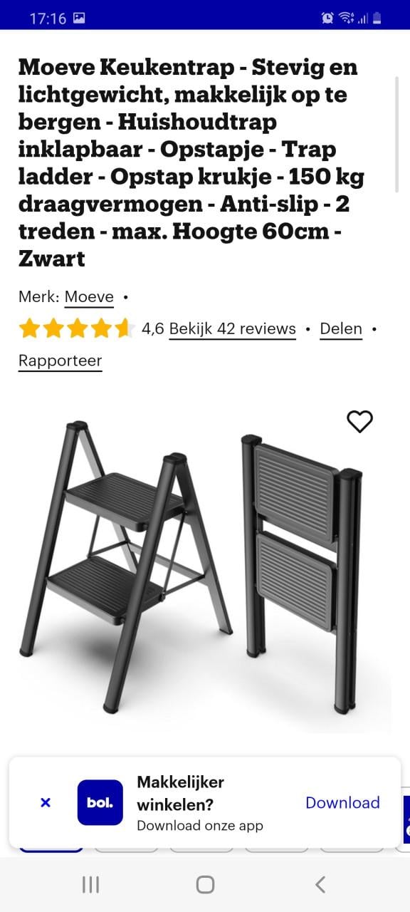 Opstap trapje Nieuw!