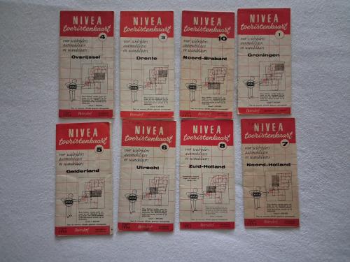 Nivea set provinciekaarten ca 1960