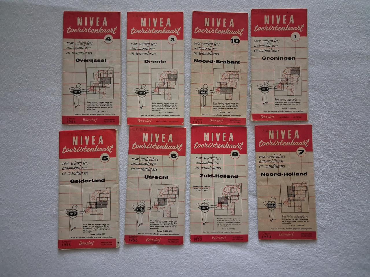 Nivea set provinciekaarten ca 1960