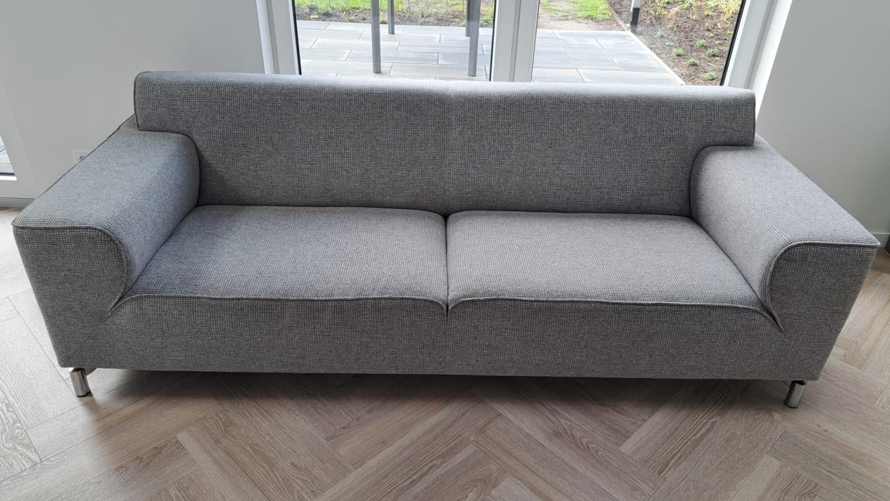 3-zitsbank grijsbruin 2m30