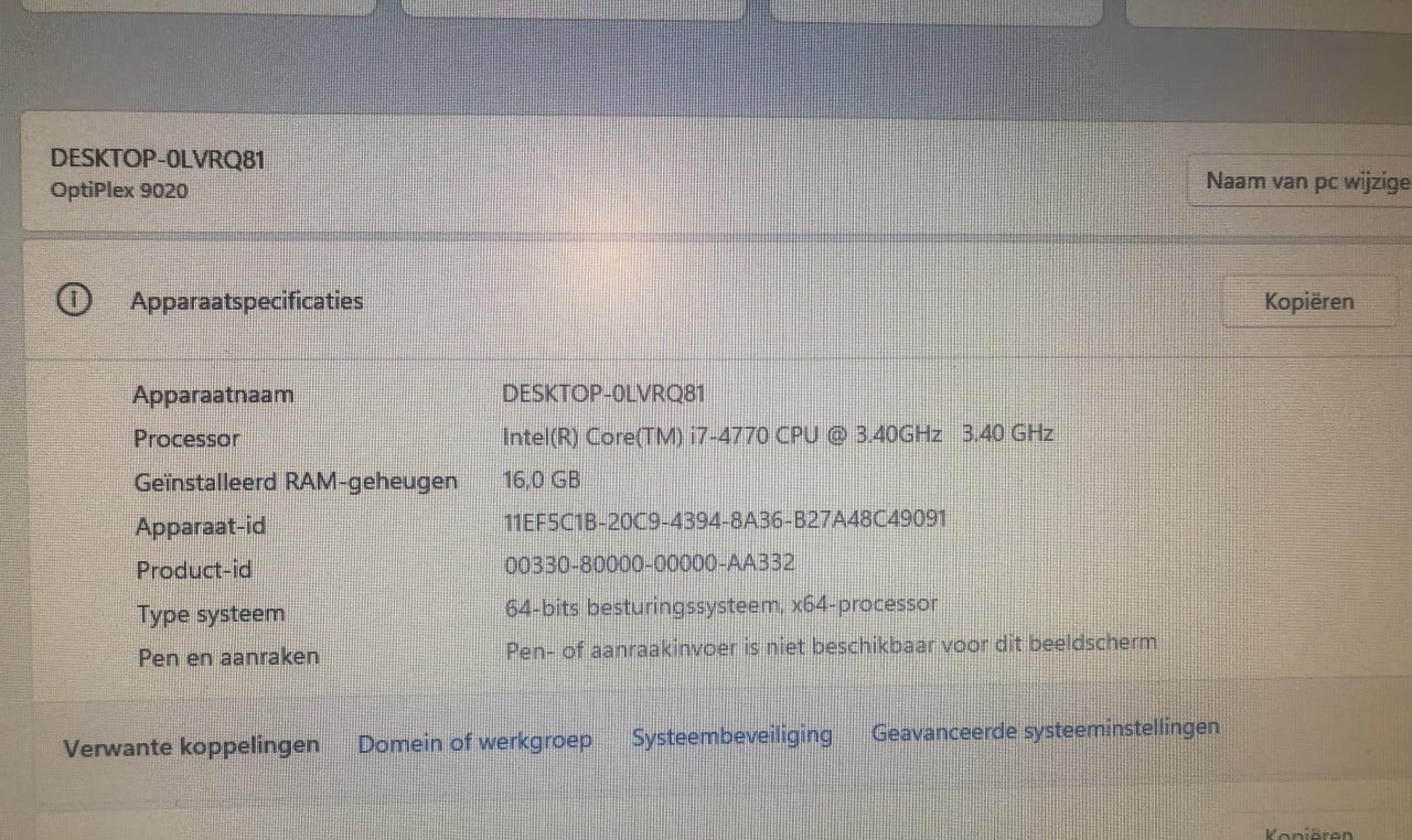 Dell OptiPlex 9020 Complete set i7 4770 M2 2280 1.5 Tb