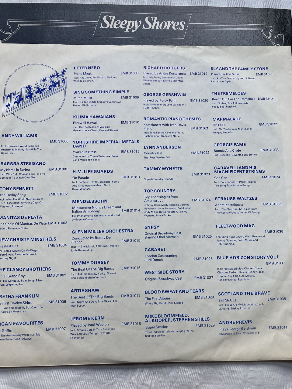 LP Johnny Pearson orchestra Sleepy Shores