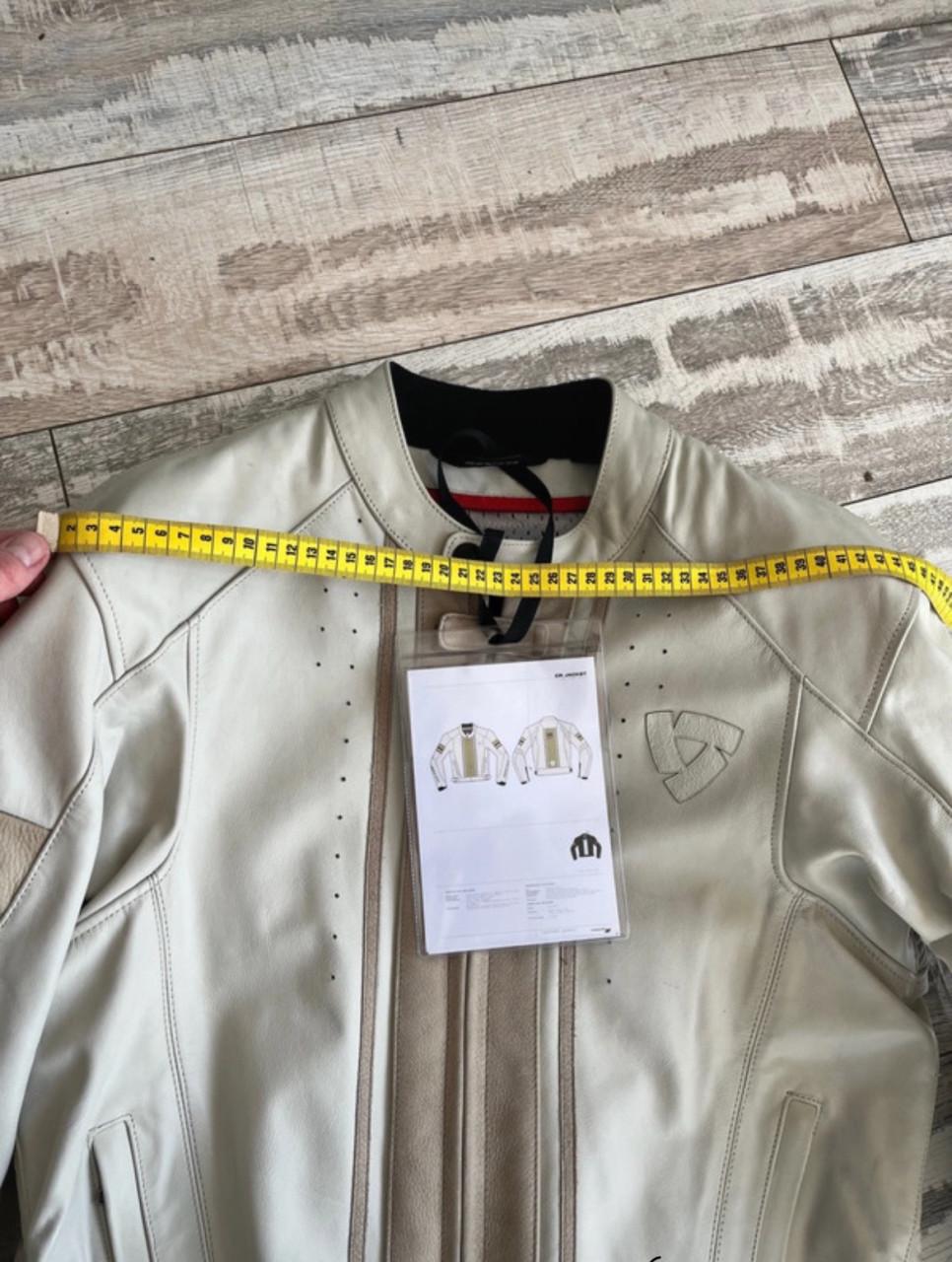 Retro crème leren motorjack motorjas Rev'it! mt M/ 50