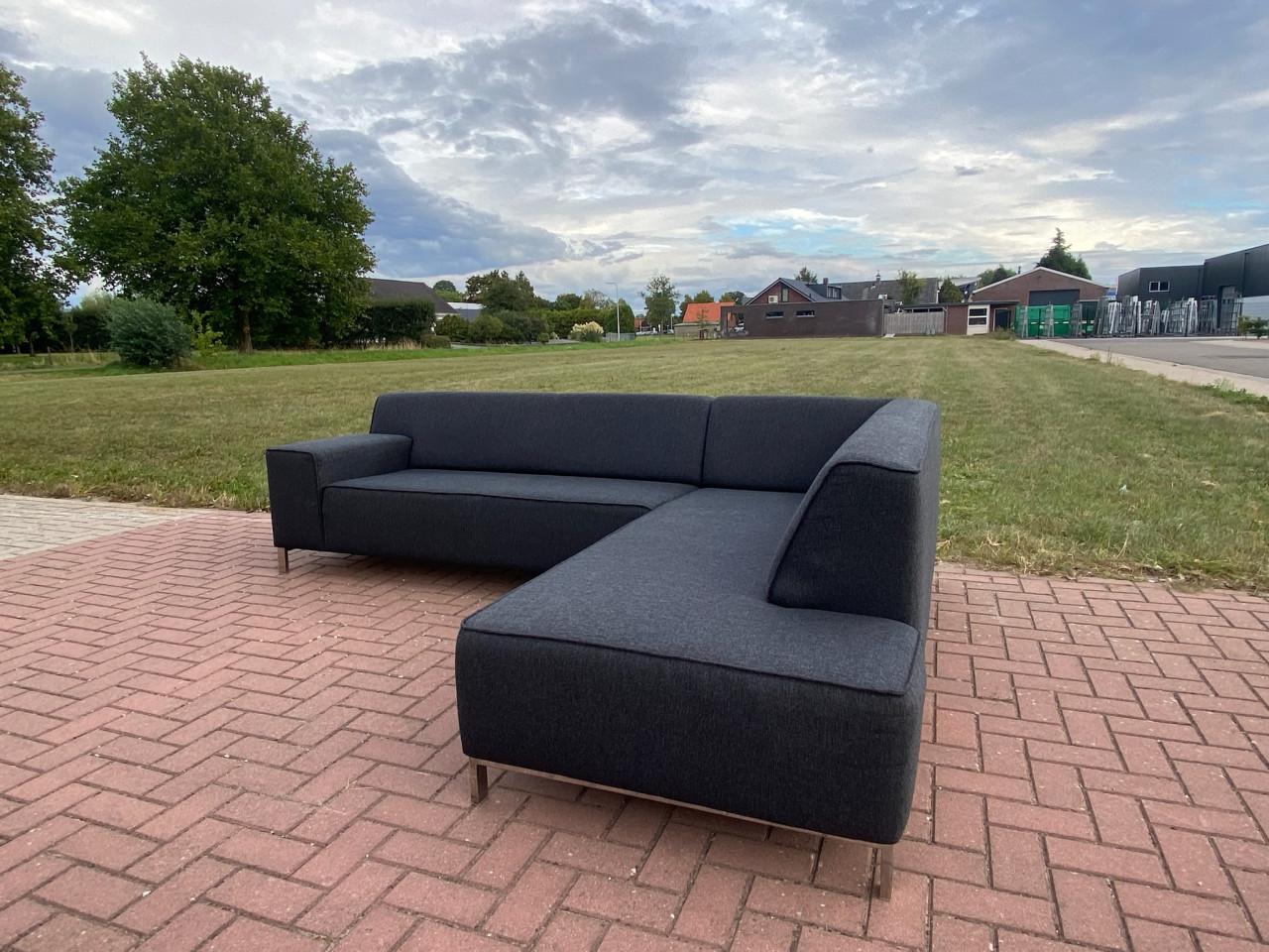GRATIS LEVERING HEEL NL Montel Donkergrijs Stoffen Hoekbank
