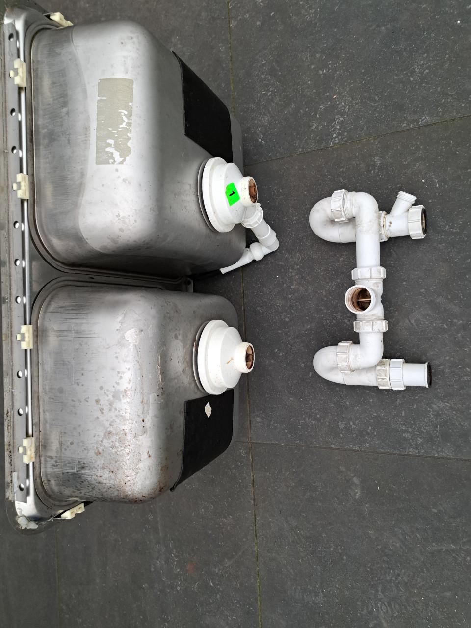 Spoelbak dubbel inbouw