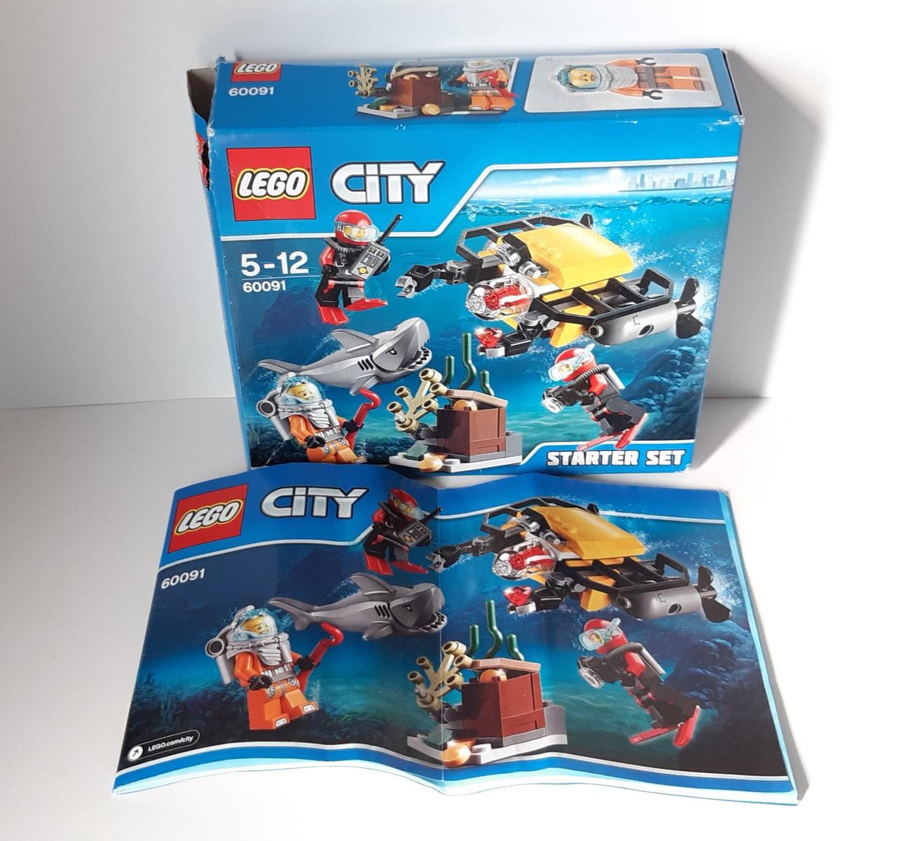 LEGO City 60091: Diepzee Starter Set,3 minifiguren + haai, boekje  + doos