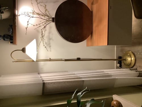 Messing staande lamp