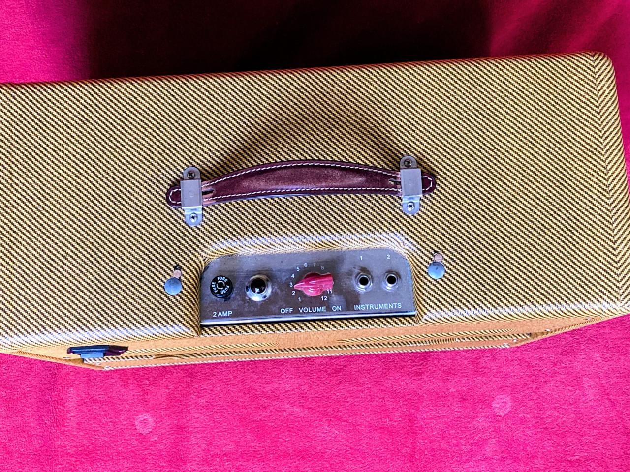 Handwired 5F1 Tweed Champ – 12” Eminence speaker, verlaagde prijs!