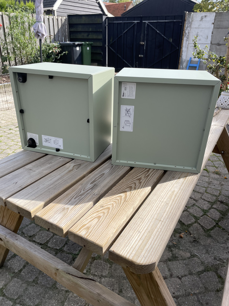 IKEA Eket wandkubus groen 2x