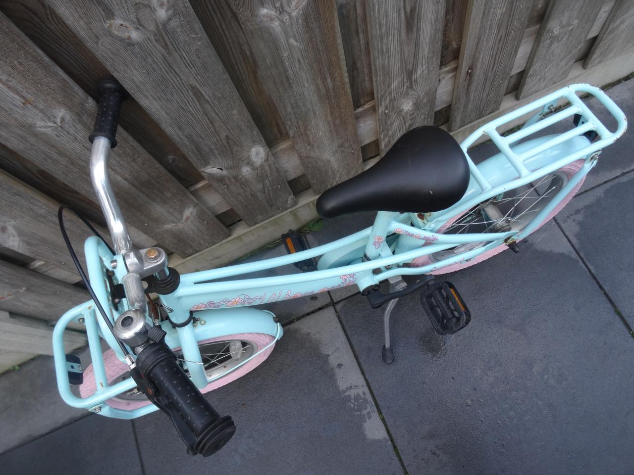 Popal Lola 16 inch kinderfiets – Mint Roze 🌸