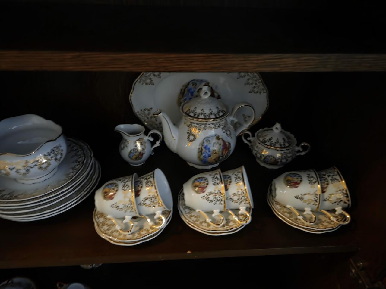 Servies met tekening zeventiende eeuw Frankrijk