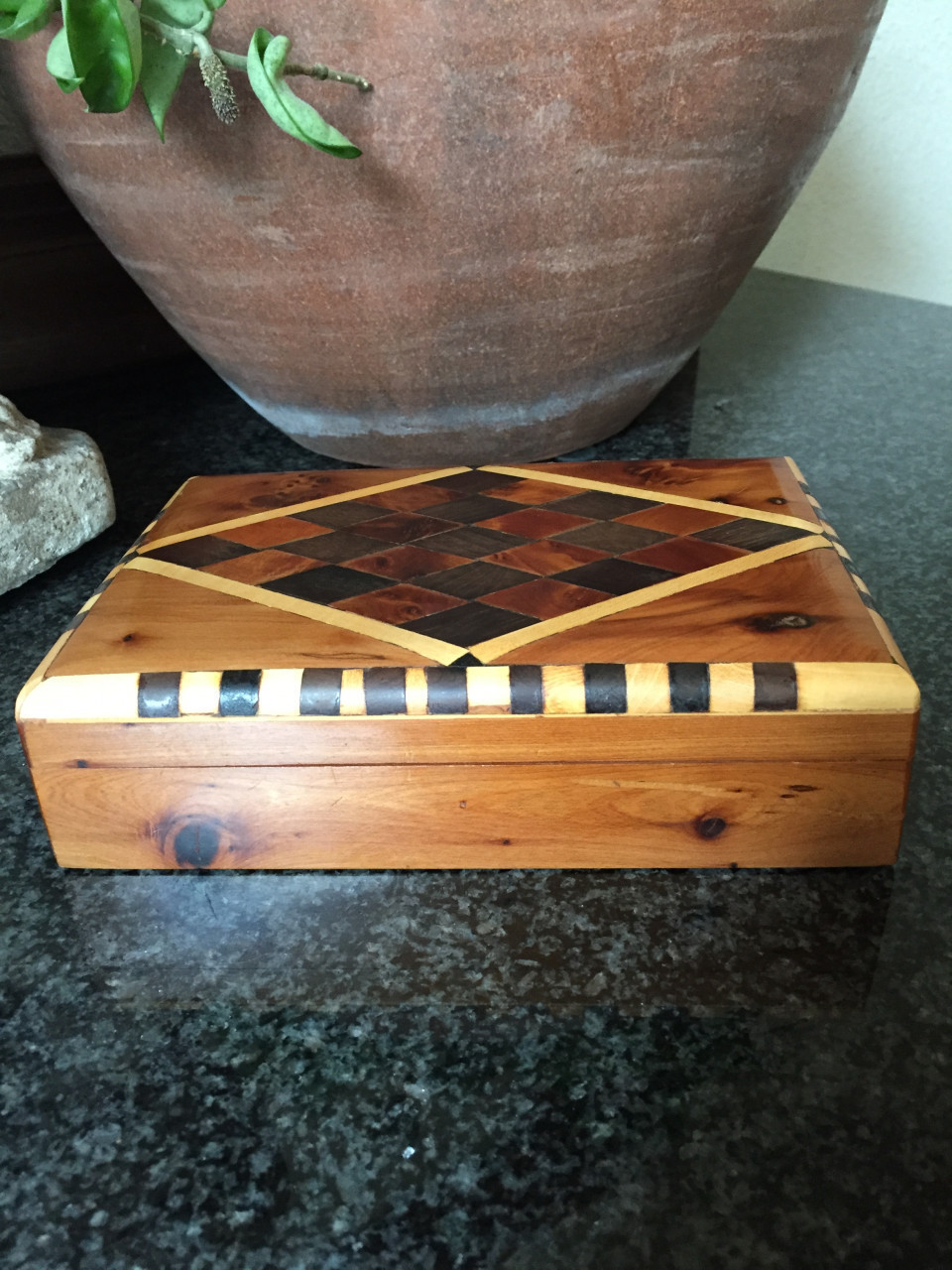 Oud houten doosje