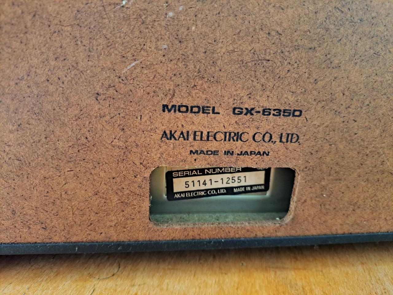 Akai bandrecorder model GX-635D