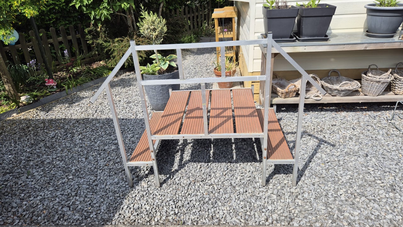 Stacaravan opstap trap (46cm hoog)