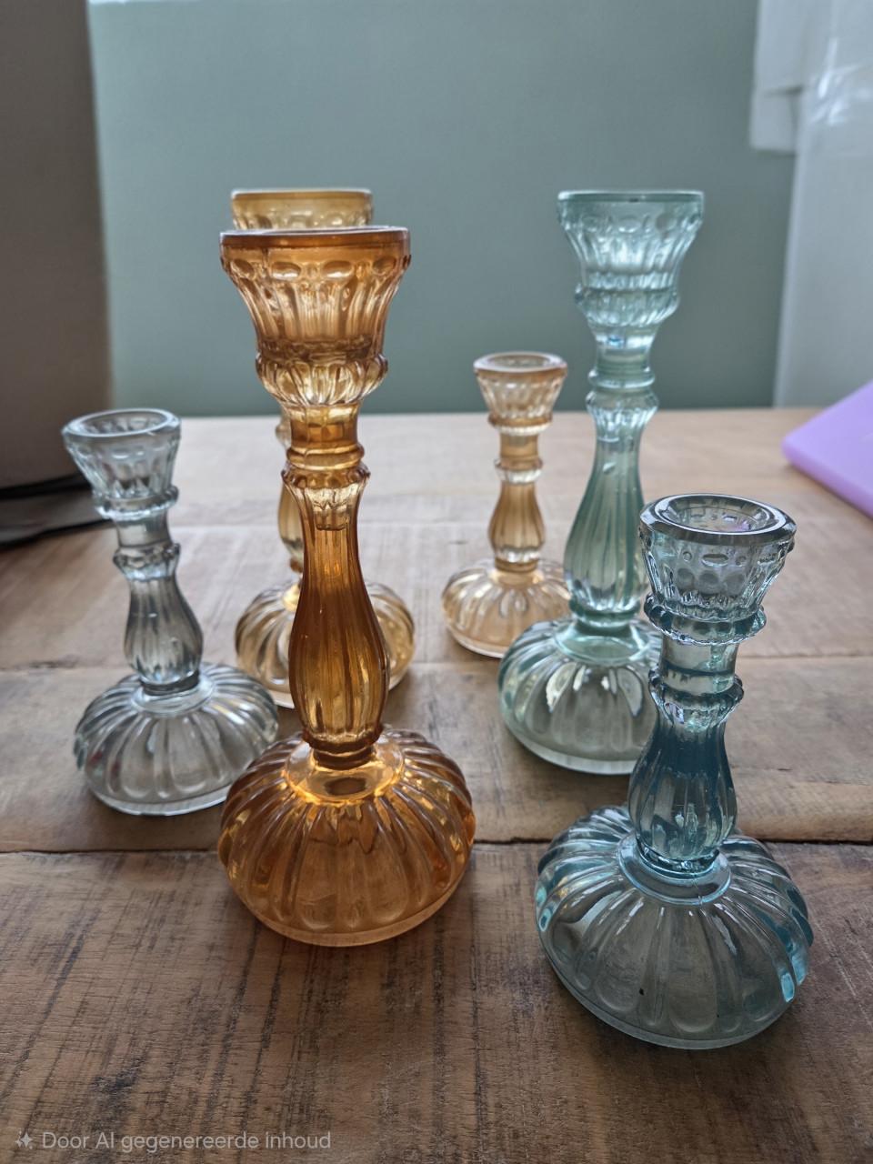 Kandelaars van persglas