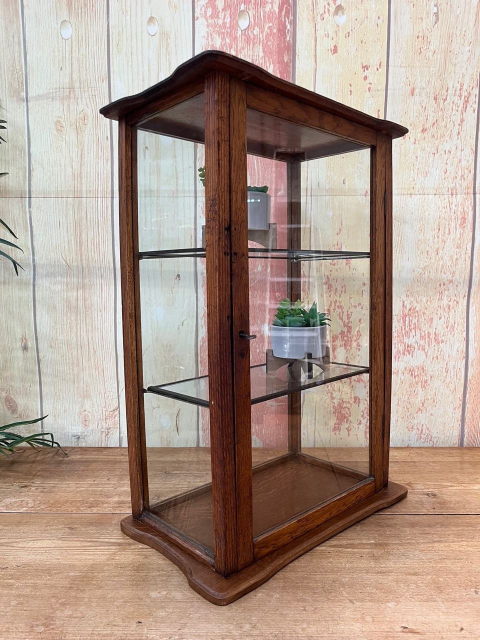Oud Eiken Vitrine kastje No 733