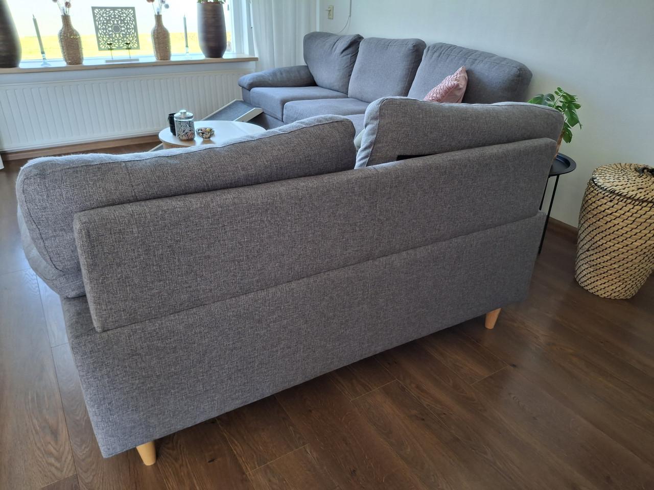 2 en 3 zitsbank blauw/grijs