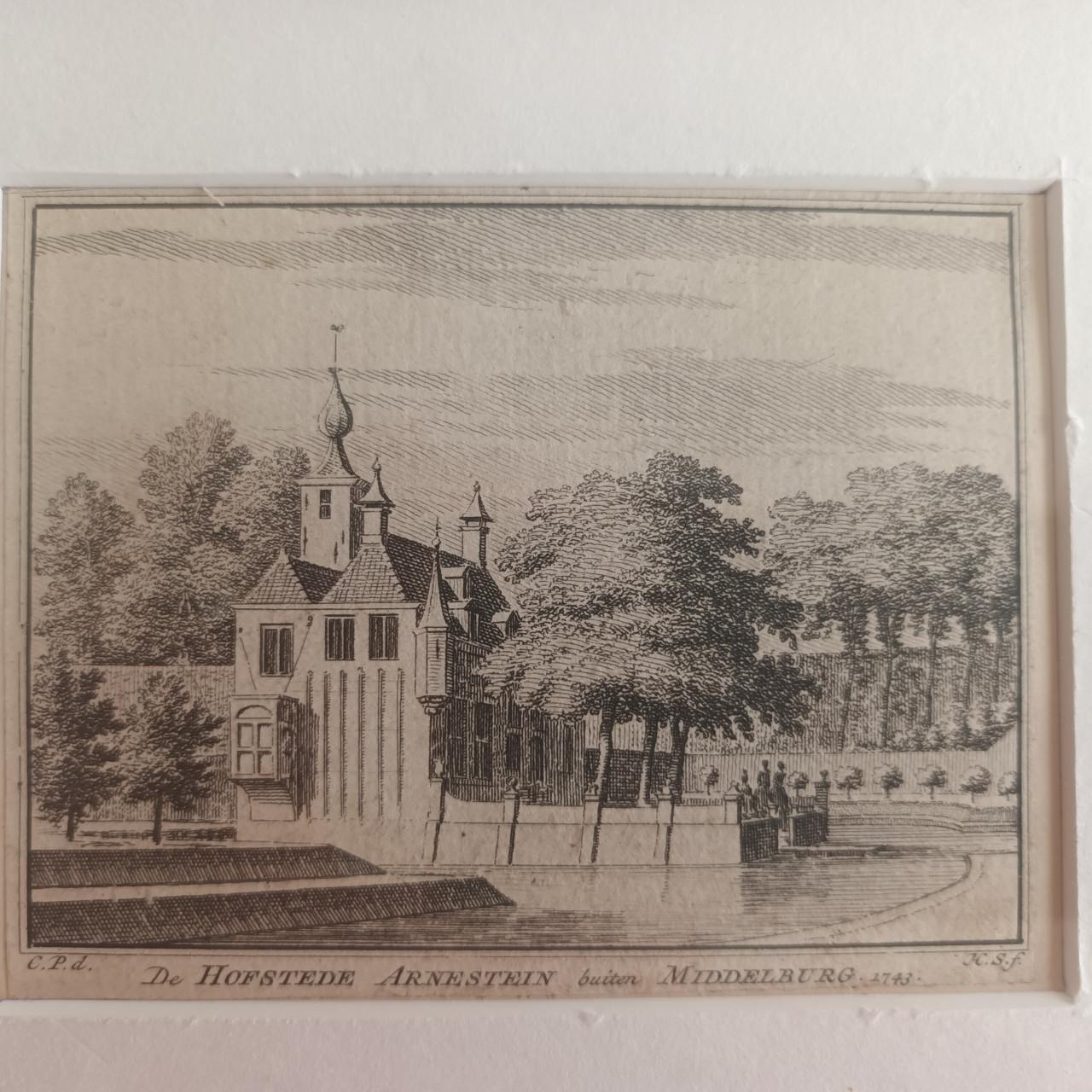 Ets De Hofstede Arnestein buiten Middelburg 1743