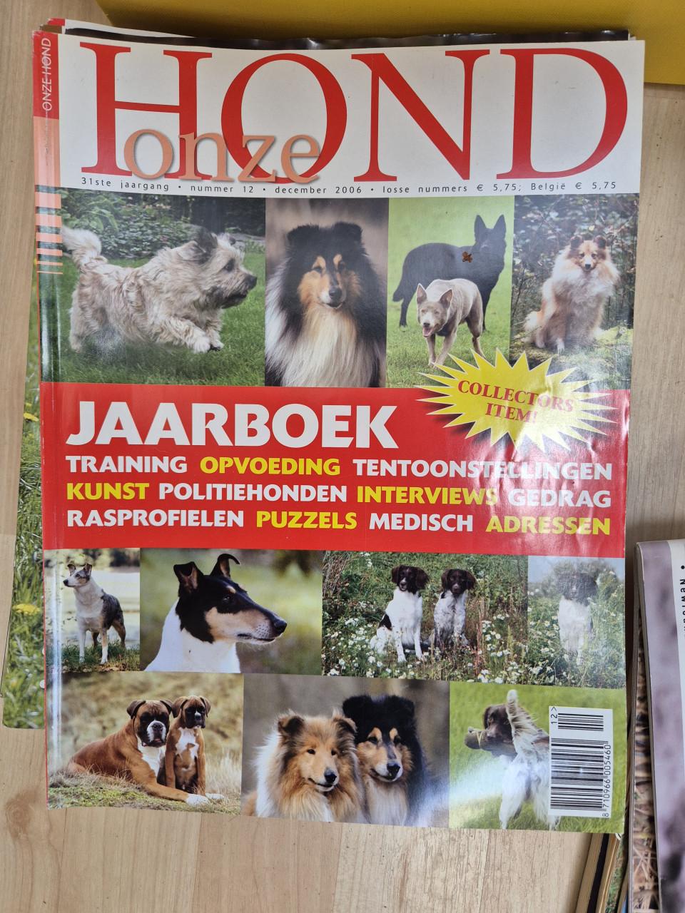Diverse jaargangen van het mooie glossy maandblad de onze hond