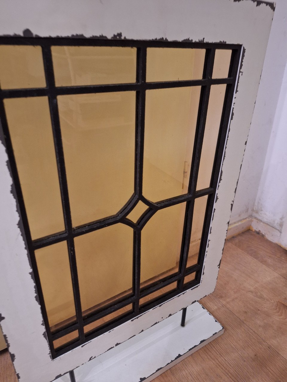 2 decoratieve raamschermen
