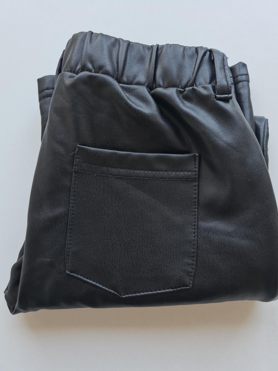 Zwarte PU  Leren Broek van Zeeman Maat 122