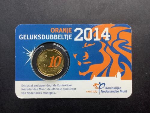 Coincard Oranje Geluksdubbeltje 2014.