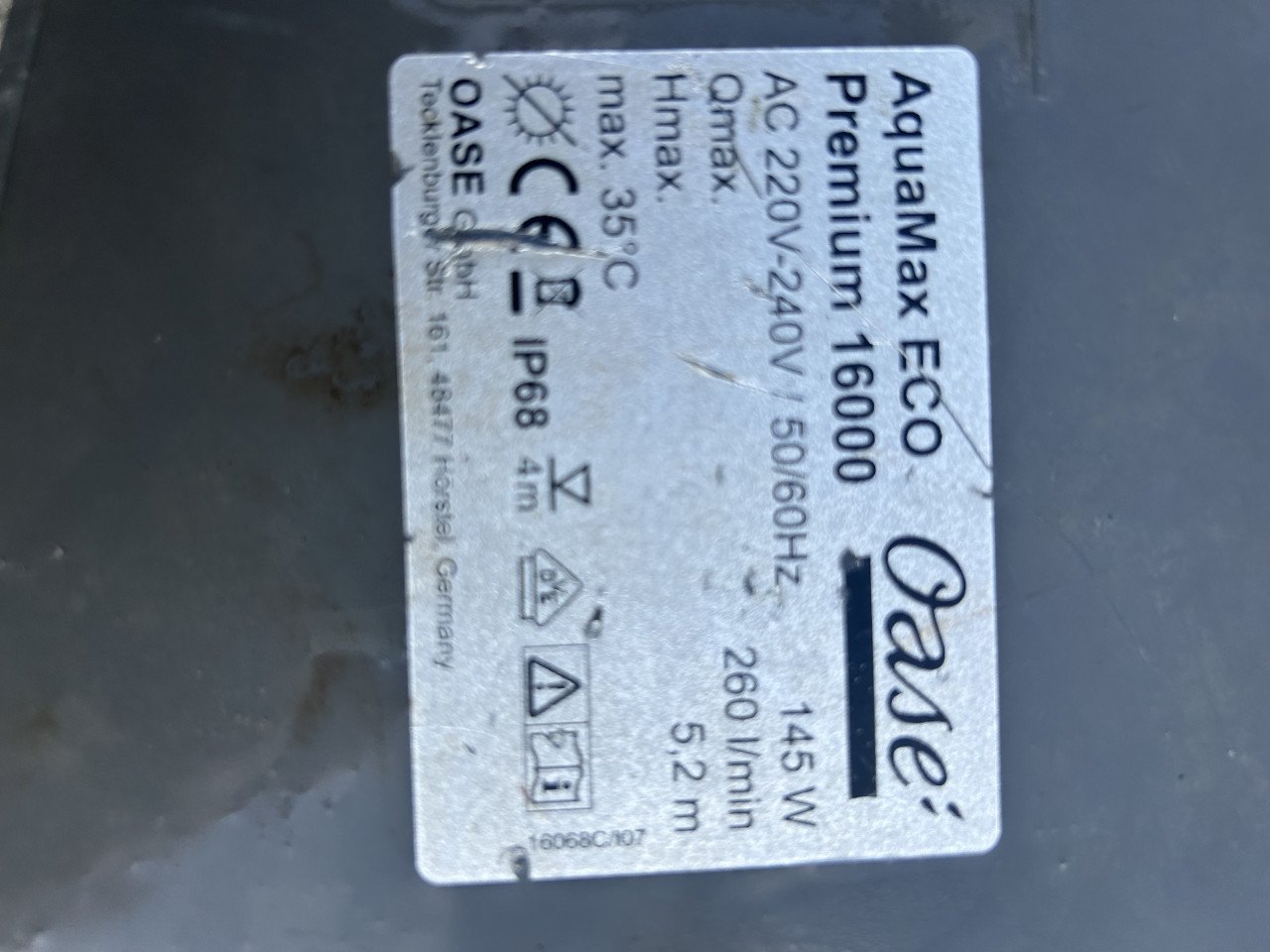 Te koop oase eco primium 16000 sterke en zuinige Vijverpomp