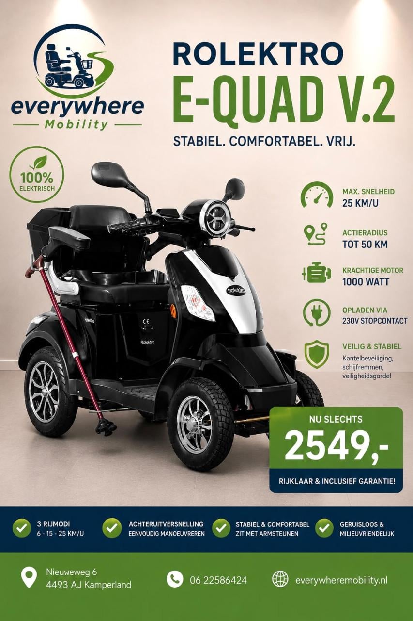 Rolektro E‑Quad V.3 Premium – De ultieme scootmobiel