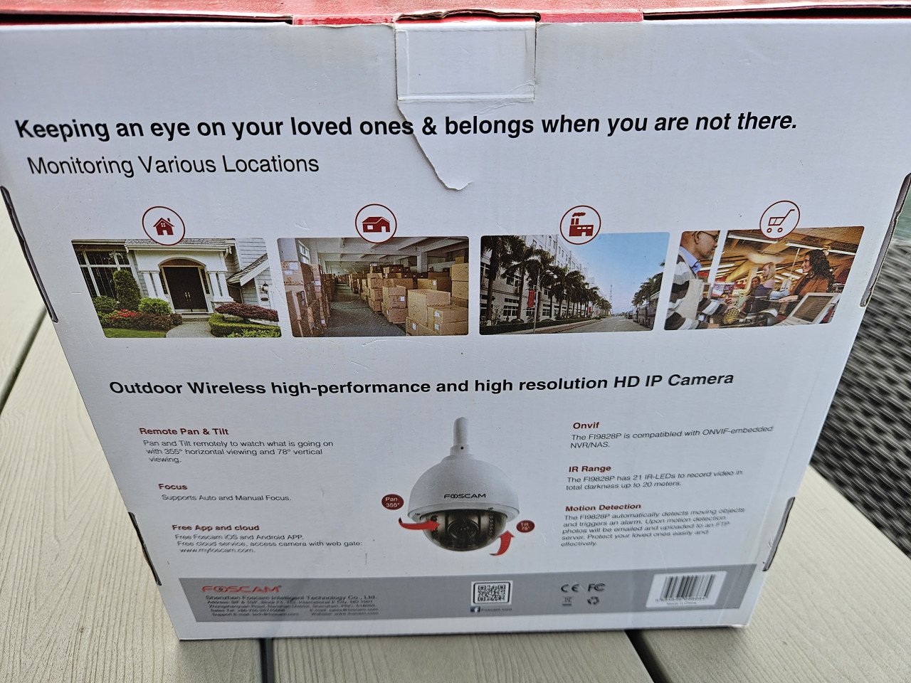 Nog nieuwe Foscam FI9828P HD PTZ Wireless Dome IP-camera...