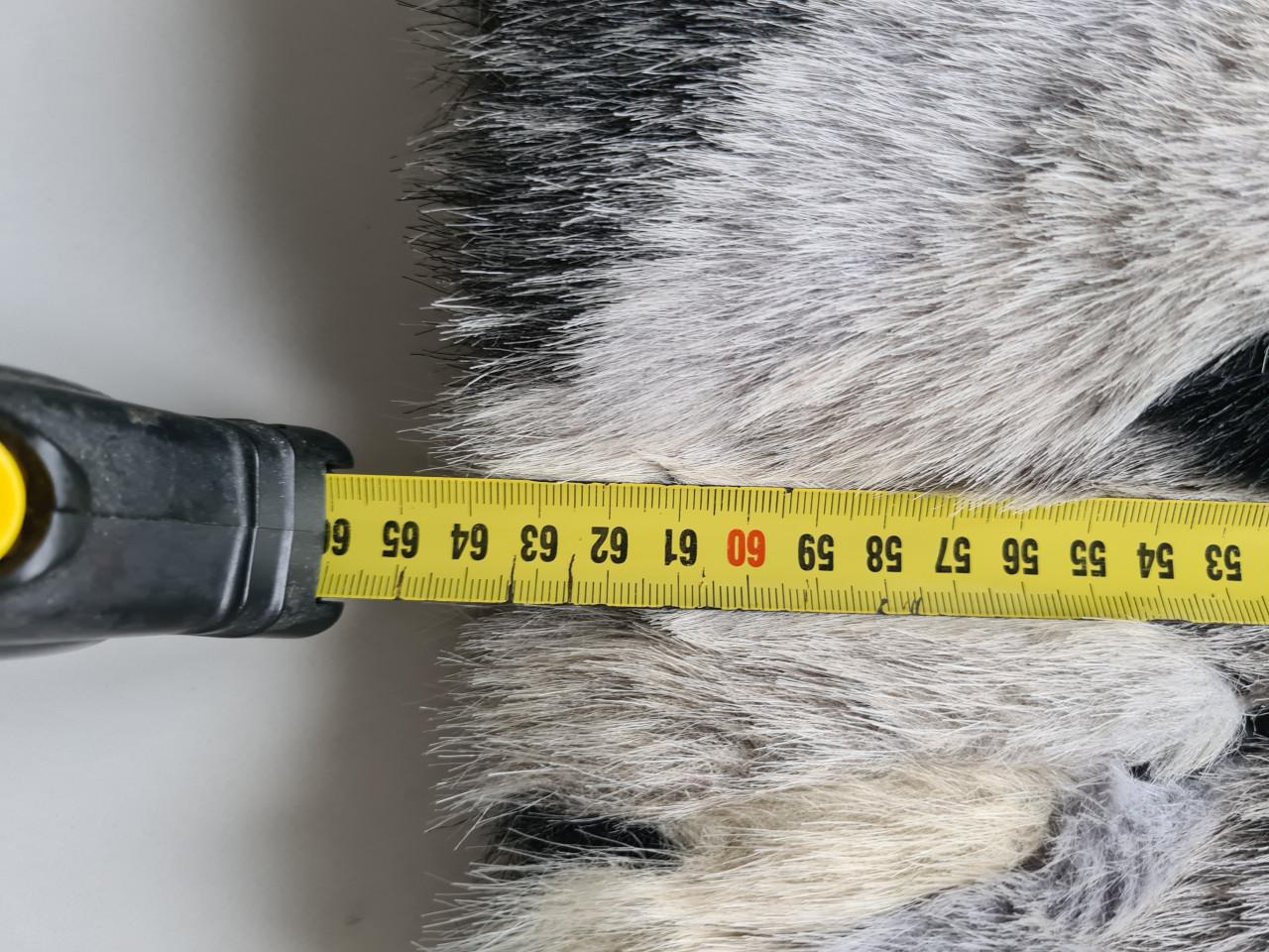 Nieuwe Seven Sister ( The Sting ) ecru, grijs ,zwart fake fur bontjas Mt M