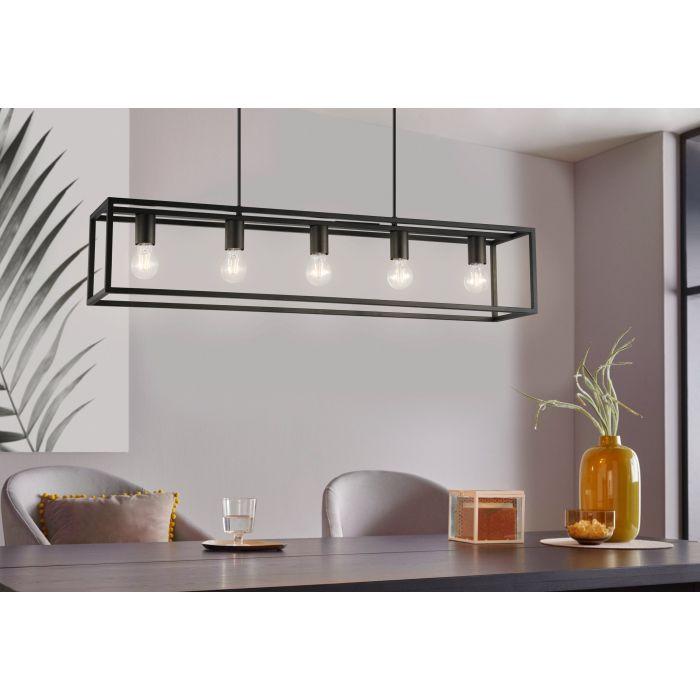 Eglo Eldrick Hanglamp met 5 Dimbare Philips LED Lampen