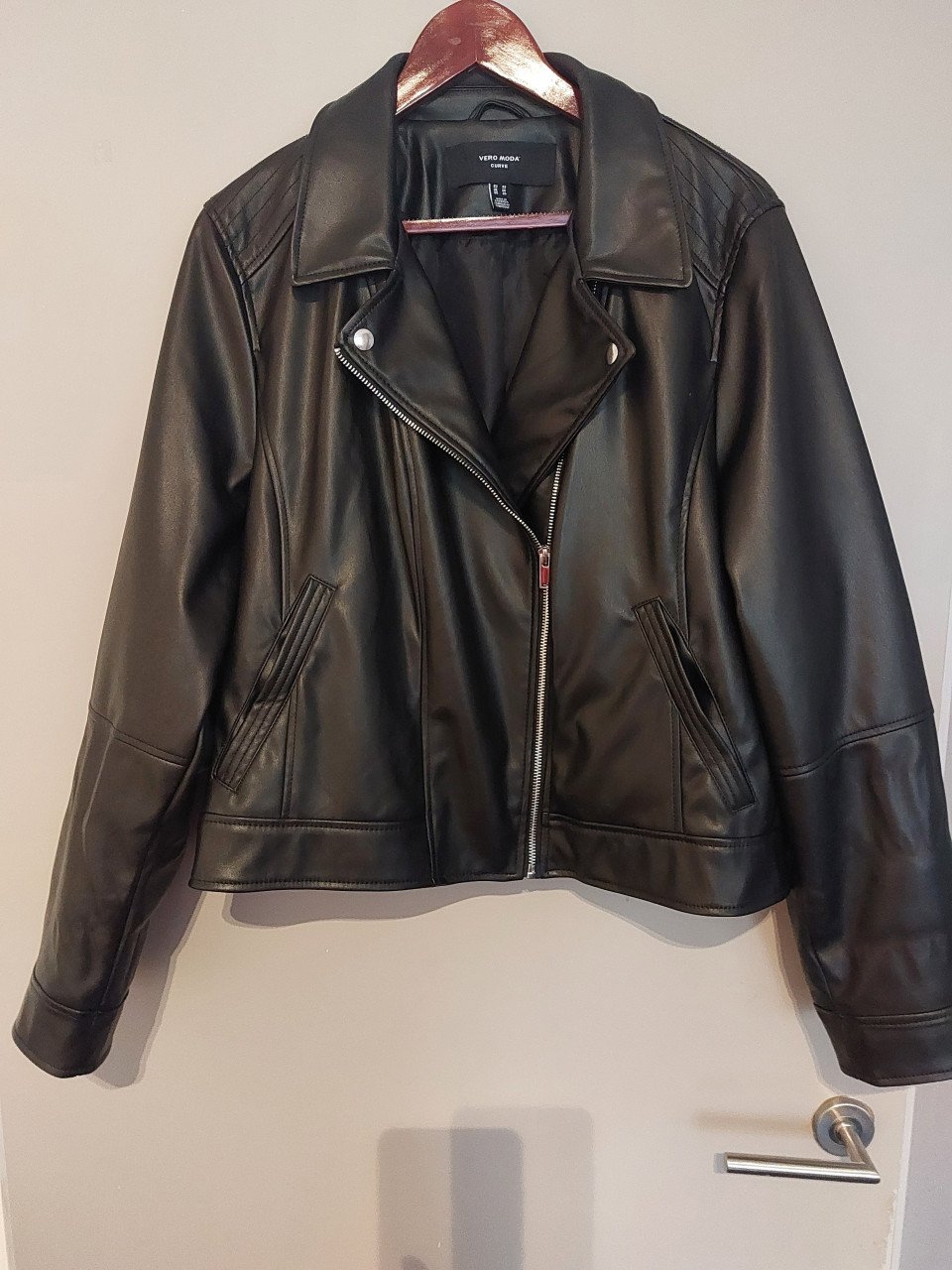 Bikerjack zwart, Vero Moda Curve, Maat 52